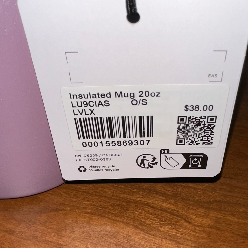 Lululemon Insulated 20oz Travel Mug - Lavender Lux NWT - Picture 4 of 10